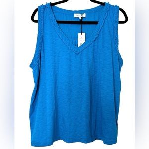 Michael Stars NWT Dina Fabric Mix V-neck tank
